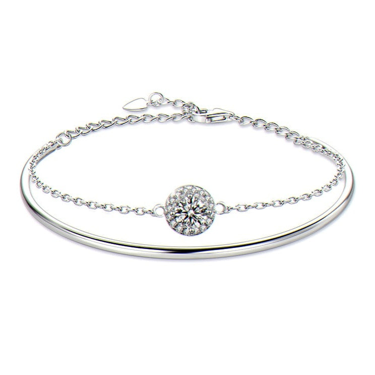 Kouchta Bracelet Duo porté, finition or jaune 18K et porte-clé cœur