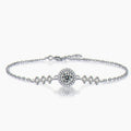 Kouchta — Bracelet Étoile, moissanite et pavé, argent 925, or blanc 18K