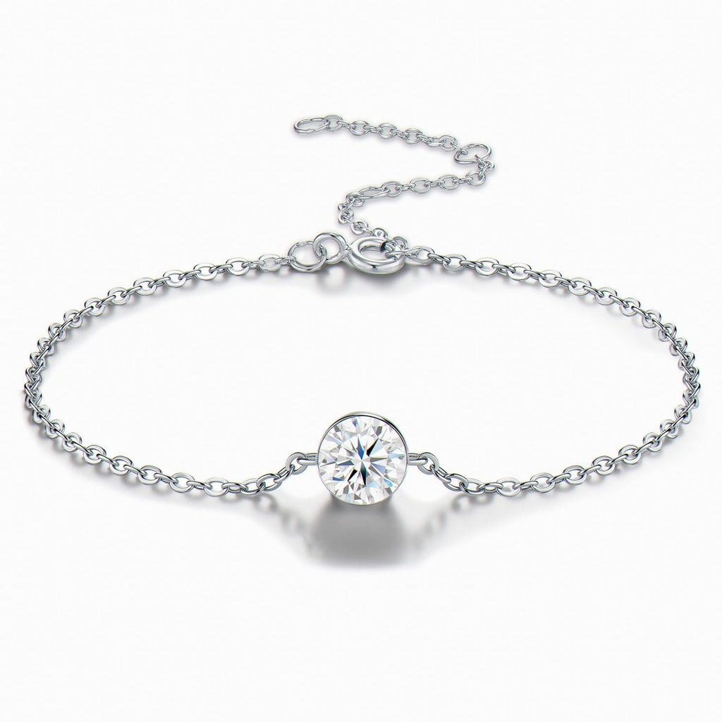 Bracelet Bulle Kouchta — détail du fermoir et du serti bulle, finition or blanc 18K