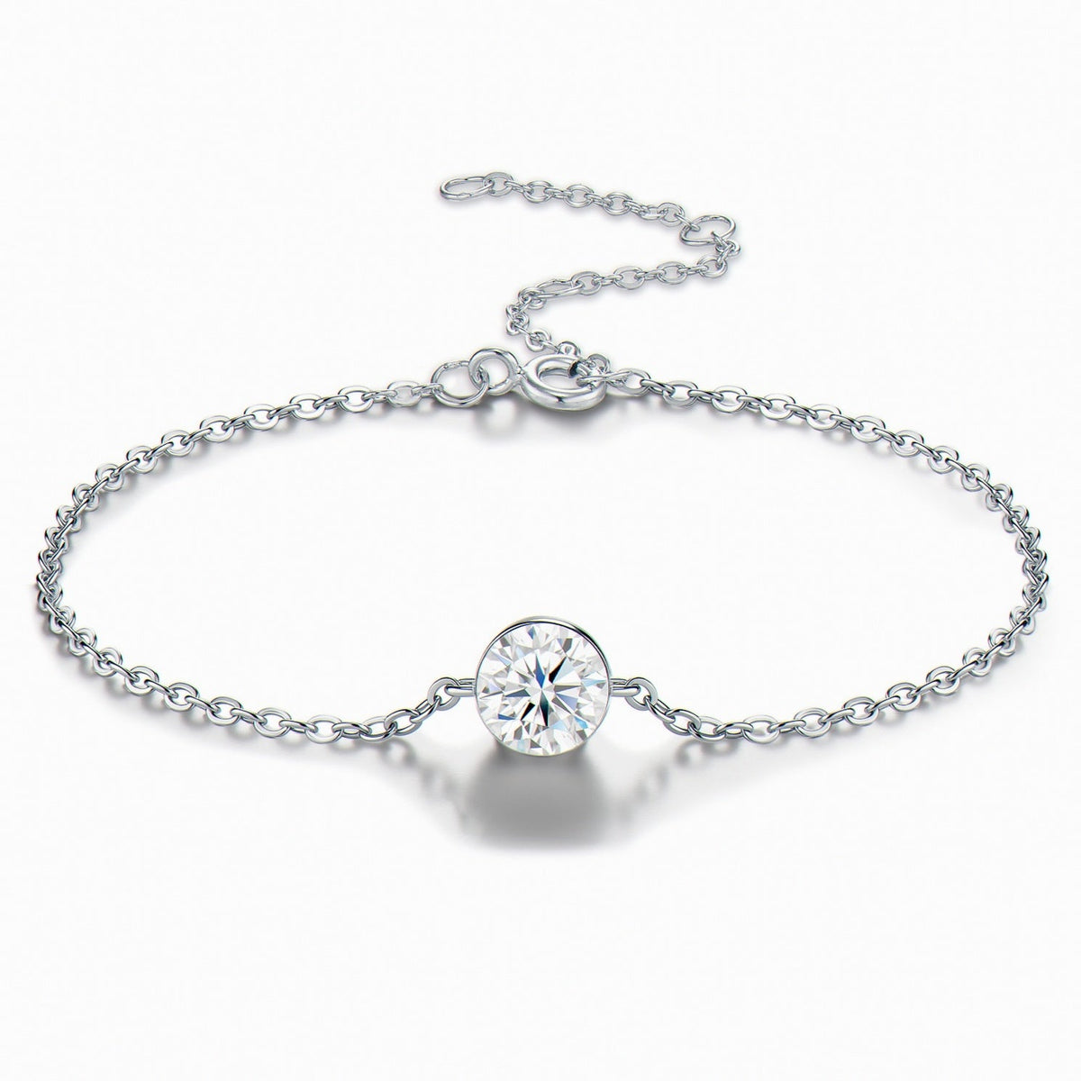 Bracelet Bulle Kouchta — détail du fermoir et du serti bulle, finition or blanc 18K