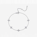 Bracelet Cinq Fleurs Kouchta — moissanite vermeil, vue produit