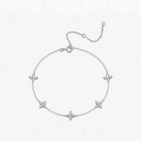 Bracelet Cinq Fleurs Kouchta — moissanite vermeil, vue produit